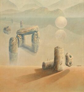 pintura de Daniel Delprato 2 "Imágenes de un planteta lejano VII"