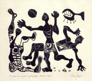 Foto de la pintura El juego de pelota - O.A. Juane