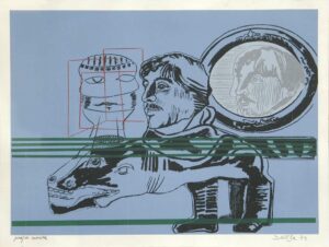 Foto pintura de P. de artista - Dávila -autoretrato