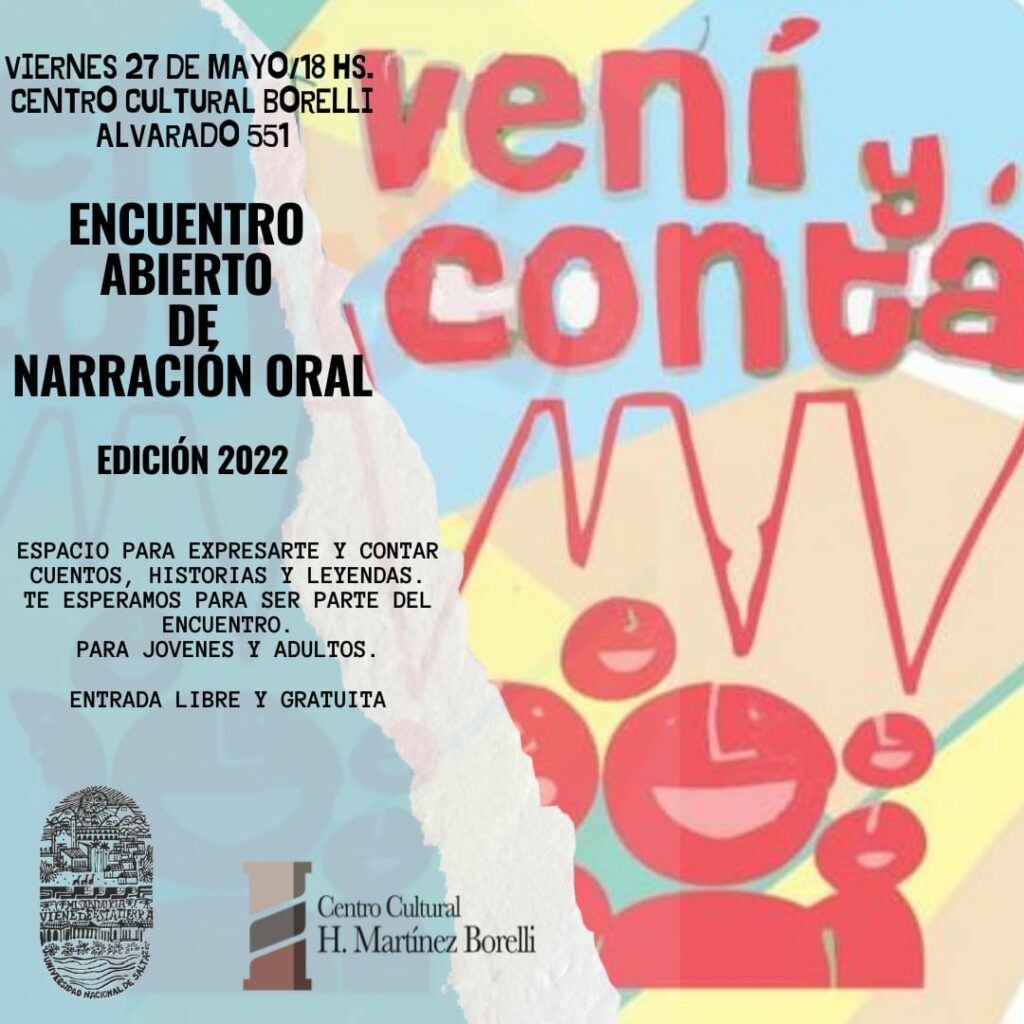Flyer Vení Contá 2022