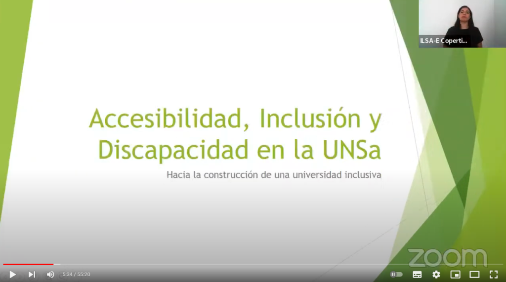 Flyera accesibilidad en la UNSa