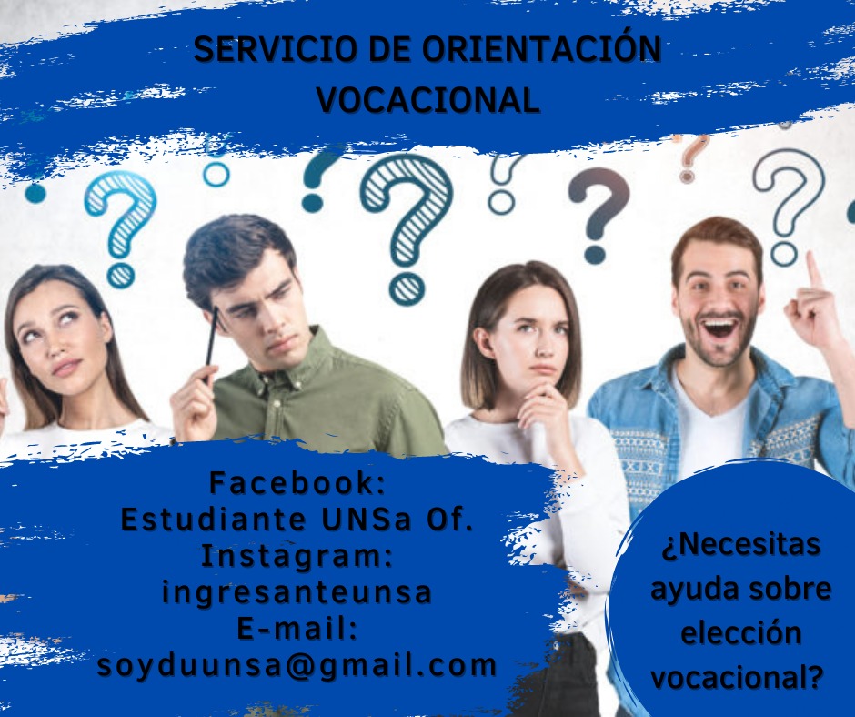 Flyer de orientación vocacional