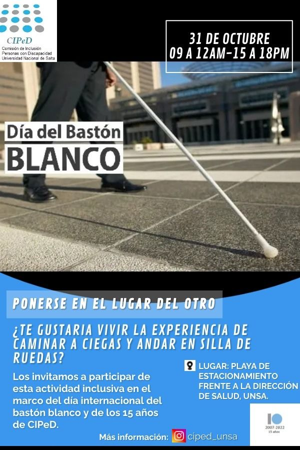 Flyer bastón blanco