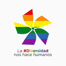 Icono de diversidad, molinete de muchos colores