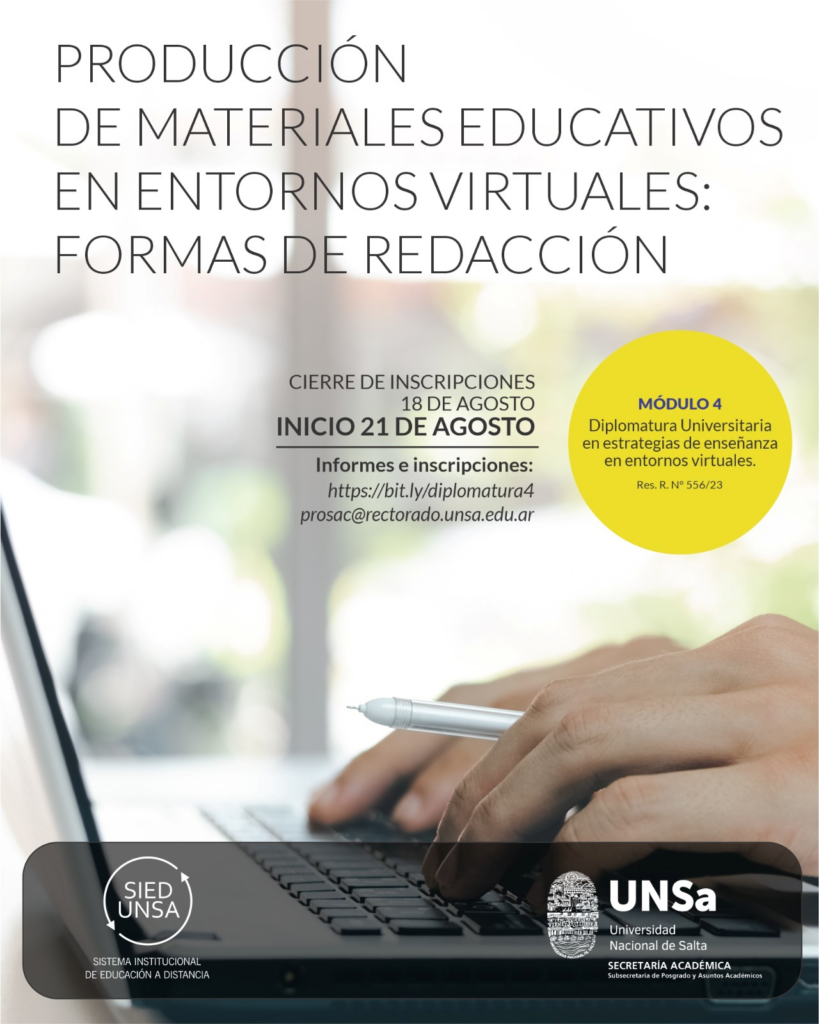 Flyer de producciónde materiales educativos en entornos virtuales-Formas de redacción