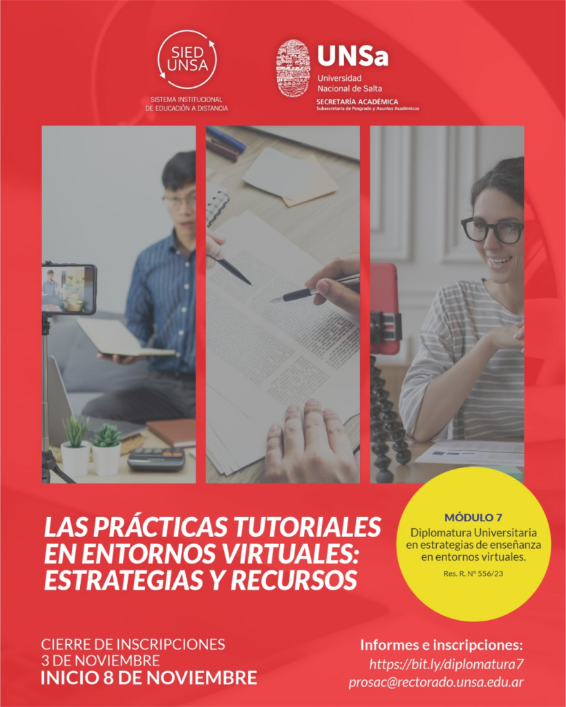 Flyer de Las prácticas tutoriales en entorno virtuales: estrategias y recursos