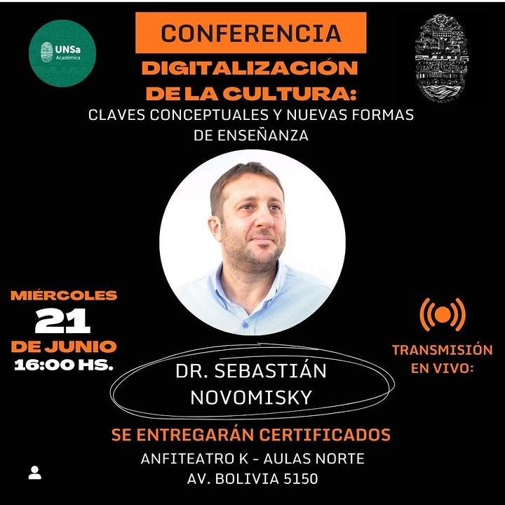 Flyer de la conferencia digitalización de la cultura