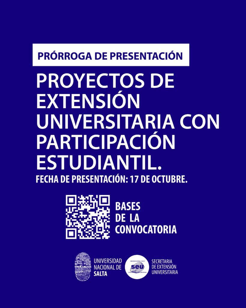 Flyer proyecto de extensión con participación estudiantil