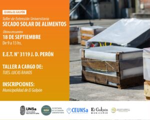 Flyer Taller de secado de alimentos