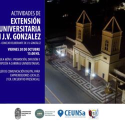 flyer de actividades de ceunsa j.v. gonzalez