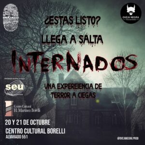 Flyer de internados una experiencia de terror