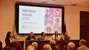 Directoras del OVcM durante la presentación