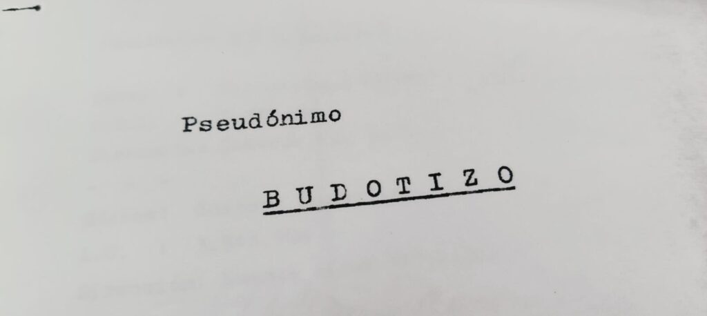 "Budotizo", pseudónimo incluido en la partitura