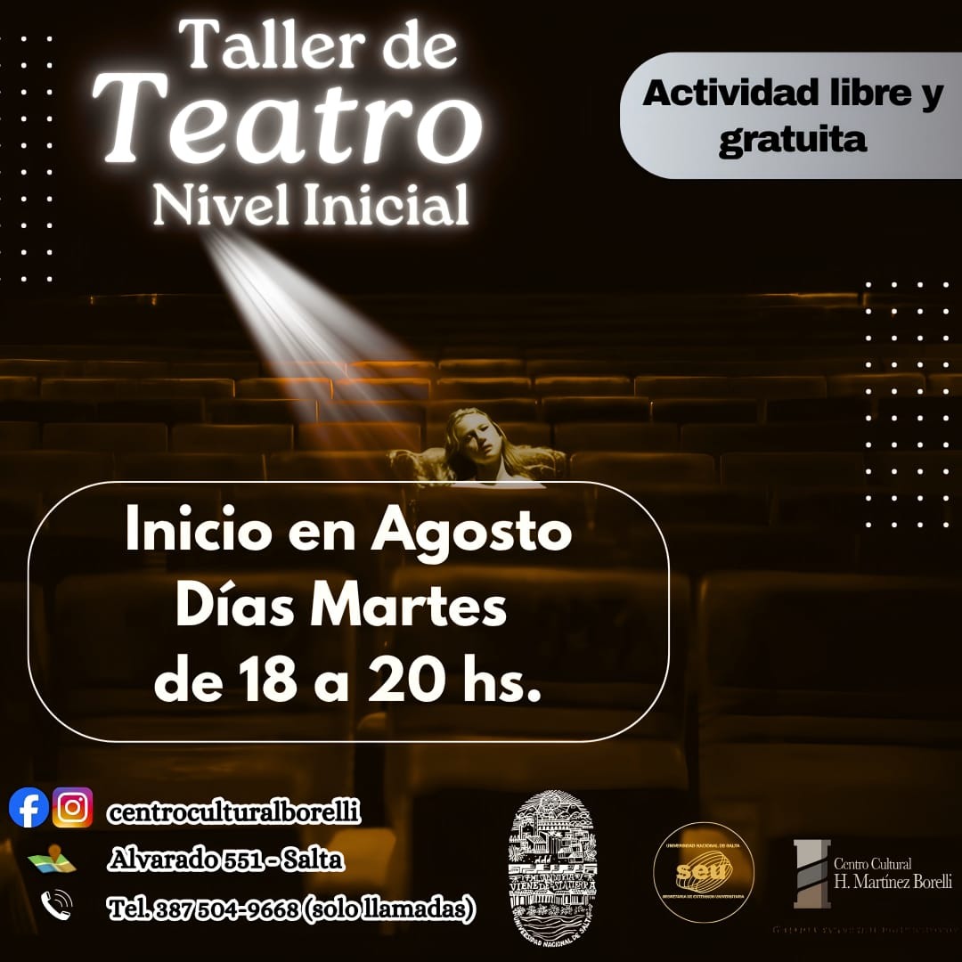 Taller de Teatro – Nivel Inicial – 2° Cuatrimestre